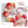 Pulsera de flor de bodhi Myrica rubra flotante para mujer, cordón para teléfono móvil de garra de gato, cadena para teléfono móvil de pareja, colgante de coche exquisito, cuentas de Buda, texto, juego