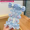 Grampo de Cabelo Flor Laço Fofo Estilo Coreano Acessório de Cabelo para Meninas Pequenas, Presilha para Franja, Grampo de Cabelo para Crianças, Não Danifica o Cabelo, Acessório de Cabelo para Meninas
