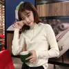 Otoño e Invierno Cremallera Cuello Medio Alto Suéter Ajustado Manga Larga Tejido Capa Base Sentido del Diseño Temperamento Top Interior Tendencia para Mujer