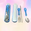 Set Creativo de Tres Piezas: Tenedor, Cuchara y Palillos Set de Cubiertos Portátil para Exteriores Estudiante Set de Cubiertos de Estudiante Tienda Departamental Linyi