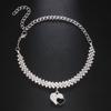 Accesorios de Pedrería de Venta Caliente Transfronterizos Versátiles Moda de Verano Tobillera Doble Corazón Tobillera para Mujer con Diamantes de Alta Calidad