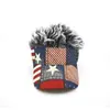 Amazon Transfronterizo Gorro para Peluca Bandera Americana Gorra de Peluca Gorra de Béisbol Moda Personalidad Protección Solar Exterior Gorra de Pico