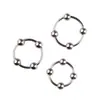 Anel Cock de Quatro Contas Piercing Corporal Metálico Argola de Nariz Anel de Bloqueio de Espermatozoides Exercício Peniano Anel de Restrição de Prepúcio Produtos Sexuais Atacado