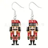 Pendientes de Navidad acrílicos planos nuevos transfronterizos con lindo patrón de animal son muy adecuados como pendientes de fiesta