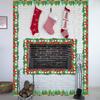 Adesivo de borda de anúncio de Natal da Amazon, quadro de avisos para sala de aula, janela de sala de feriado, quadro decorativo, personalização de adesivo