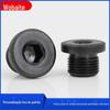 Tampão sextavado com flange preto com rosca para tampão de extremidade de tubo M8M10M12M20M60 * 1.25/1.5/2