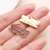 20 Estilos de Colgantes de Aleación de Esmalte Rosa/Marrón de Dibujos Animados Sombrero Vaquero Occidental, Bolsa de Dinero, Cabeza de Vaca, Botas Accesorios para Joyería DIY