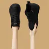 Bestseller de Douyin Otoño/Invierno Felpa Plus Zapatillas de Caña Alta Suela Gruesa Estilo Papá Zapatos de Mujer Nuevos de Caña Alta Ligeros Versátiles Zapatos Deportivos de Suela Suave