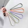 Cordón de Silicona a Cuadros para Teléfono Creativo Lanyard de Muñeca de Silicona Tipo Abanico Lanyard con Relieve de Regalo Correa de Colgar Colorida