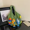 Bolsa de tecido transfronteiriça, nova, de grande capacidade, versátil, moderna, na moda e casual, bolsa de ombro estilosa e única