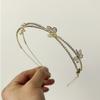 Nueva Llegada Diadema de Mariposa de Diamantes Elegante Diadema Hueca de Doble Capa con Pedrería Accesorios para el Cabello Coreanos Simples Súper de Hada para Niña que Combinan con Todo