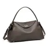 Bolso Grande de Piel de Vaca para el Trabajo, Bolso Versátil de Hombro y Cruzado para Mujer, Gran Capacidad, Diseño de Nicho para Oficinistas, Bolso de Mano de Cuero Genuino de Gama Alta