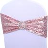 Capa de Cadeira Elástica para Hotel Transfronteiriço Fivela Decorativa com Capa de Cadeira Elástica para Banquete Aro Elástico de Amarrar Livre com Laço para Encosto de Cadeira