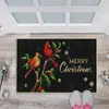 Tapetes de Chão de Natal Transfronteiriços Papai Noel Boneco de Neve Veludo de Cristal Tapete Estampado Cozinha Tapetes Antiderrapantes Tapetes Absorventes