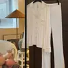 [Navidad] skim * s Kardashian Traje de Pijama Color Sólido Manga Larga Pantalones Ropa de Casa traje