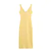 Comercio Exterior 2025 Primavera/Verano Nuevo Estilo Europeo y Americano Moda Femenina Sexy Chica Caliente Vestido en Capas Bloque de Color 5584136