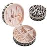 Nueva Caja de Joyería Redonda Portátil Estilo Hogareño Ins Multicolores Pequeña Fresca con Cremallera Caja de Almacenamiento para Joyas Anillos Venta al por Mayor