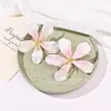 Cabeça de Flor Artificial de Clematis Flor Falsa Flor DIY Grampo de Cabelo para Franja de Mulheres Clipe Lateral Cabeça de Flor de Lírio Tridimensional