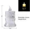 Vela Electrónica LED, Velita Brillante, Cera de Cristal Transparente, Sin Humo, Estilo Coreano, Atmosférica, Corazón de Chica Llorona, Luz Nocturna