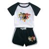 Ropa del equipo Wang Wang ropa para niños traje de manga corta para niños camiseta de algodón de verano para niños conjunto de dos piezas de moda de estilo occidental para niñas
