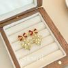 Ankola Red Wheat Ear Bow Brincos Luz Luxo Alta Moda Alto Valor Personalizado Simples All-match Fashion Brincos