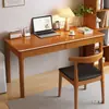 Escritorio de Madera Maciza para Apartamentos Pequeños, Escritorio para Oficina en Casa, Escritorio Largo para Dormitorio, Escritorio Simple para Computadora con Cajón, Escritorio para Escribir