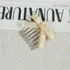 Cinta de tela elegante estilo hada con flores pequeñas y accesorio para el cabello de lazo, peine para peinado de corona alta