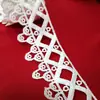 Encaje soluble en agua hueco 5CM bordado de seda de leche diamante geométrico hecho a mano DIY accesorios de ropa etiqueta pequeña