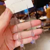 Novos brincos de zircônia em formato de estrela de cinco pontas da sorte brincos longos com franjas femininos brincos de prata fábrica pode ser uma geração de cabelo