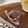 Cuerda de Algodón Dopamina Tejida a Mano Cuerda de Cuerda Colorida Cuerda de Mano Autohecha DIY Accesorios de Joyería Semi-Terminados Pulsera Unisex