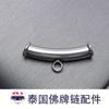 Tailandia Marca Buda Cadena Acero de Titanio Acero Inoxidable Curva Recta Tubo Tres Colgantes Individuales Accesorios Colgantes Collar Colgante Cabeza de Tres Colgantes