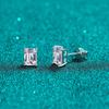 Pendientes de Plata de Ley S925 Xindeyi para Mujer Incrustados con Moissanita Rectangular Biselada Pendientes Exquisitos Venta al por Mayor del Fabricante