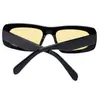 Gafas de Sol Cuadradas Simples Versátiles Marco Negro Moda Hip-Hop Tendencia Estrellas Mismo Estilo para Hombres 2232