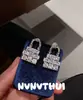 Joyas: Bolso de mano y pendientes de diamantes completos, lujosos y elegantes, vivos y nobles. Bolsa pequeña con conjunto de collar con colgante de diamante