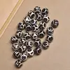 Ágata Roja del Tíbet Ágata Negra Dzi Cuentas Redondas Blancas Pulsera DIY Pulsera Cuentas Sueltas Cuentas Redondas Dzi Suministro Directo de Fábrica