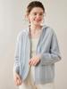 Cárdigan de cachemira con cremallera para mujer 2025 Otoño e Invierno con capucha de punto trenzado holgado de cachemira Chaqueta Suéter Ropa exterior engrosada