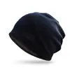 Gorro de punto otoño e invierno europeo y americano para hombre y mujer, versátil, cálido, de punto con pelo, para cabeza grande, a prueba de viento, gorro de luna, gorro para la cabeza, gorro para el frío
