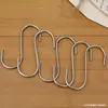 Gancho em S moldagem integrada gancho de aço inoxidável não magnético de 4 mm gancho para bacon com suporte de carga atrás da porta banheiro cozinha
