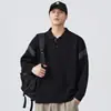 Suéter de peso pesado con bloques de color y cuello para hombre de 750 g, nuevo estilo de invierno, texturizado, cálido, chaqueta de punto estilo old money