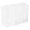Caja de Almacenamiento de Pared de Tres Compartimentos, Organizador sin Taladro para Artículos Pequeños como Pinzas para Cejas, Tijeras, Lápices para Cejas, Brochas y Lápiz Labial