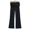 Pantalones acampanados plisados de verano 2024 Ropa de mujer moderna para street style Pantalones casuales adelgazantes Pantalones ajustados de yoga y fitness