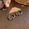 Brincos Redondos de Zircônia Super Brilhantes em Formato de Laço Leve Luxo Moda de Alta Qualidade Brincos Simples Exquisitos Versáteis Venda por Atacado
