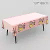 Cross-border novo cartoon toalha de mesa descartável camping fontes de festa de aniversário layout de mesa 137x 183 cm toalha de mesa
