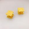Luojia Geométricos Huecos con Circonita Incrustada Latón Chapado en Oro Real de 18K Moda de Alta Gama Pendientes Ligeros de Lujo para Mujer