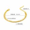 Pulsera de Acero de Titanio Transfronterizo Simple y a la Moda Apilada de Doble Capa para Mujer Acero Inoxidable 18K Cadena de Joyería Semiterminada Pulsera DIY