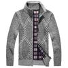 Comercio Exterior Estilo Europeo y Americano Suéter Cardigan para Hombre Cuello Forrado de Polar Engrosado Tejido para Adultos Abrigo Talla Grande AliExpress
