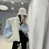 Enviado: Colete puffer feminino básico liso de Dongdaemun, Corea, top solto e que afina