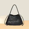 Bolso Nuevo Tejido a Mano, Bolso de Letras Retro de Gran Capacidad, Bolso de Hombro Versátil para Mujer, Bolso de Mano para Debajo del Brazo, Bolso Baguette