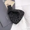 Mini Bolsa de Ombro Estilo Coreano Nova Bolsa Popular para Ombro e Axila Simples de Mão com Lantejoulas Bolsa Tote