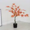 Paisagismo Árvore de Bordo Decoração de Ornamentos para Hotel de Plantas Grande Interno Árvore Falsa Árvore de Bordo Vermelha Biônica Flor de Chão Mai Taibao